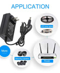 Plug And Play 12V 2.5A Universal Power Adapter 100-240V To DC 12V 30W Charger with applications for security camera, LED strip