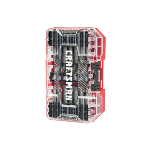 47 Piece Screwdriver Bit Set With Bit Tips And Power Bits in clear plastic case, durable home and pro kit