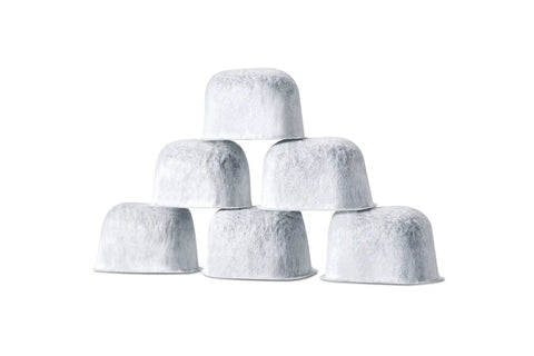 Six Pack Replacement Charcoal Water Filter Cartridges With Starter Kit For Keurig Single Cup Brewers And Select Breville Models, Easy Fit, Clean Taste, Great Value Bundle