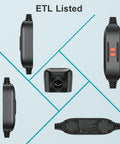 Auto Reset GFCI Plug 15 Amp Ground Fault Protector with five different angles, ETL listed, for outdoor power tools.