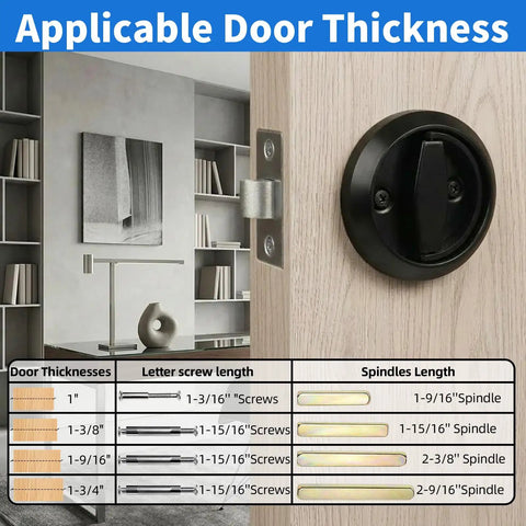 Round Low Profile Door Knob With Hidden Recessed Cup Lock, Built To Last 304 Stainless Steel Flush Door Handle detail image.