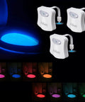 Motion Activated Toilet Night Light 3 Pack With 8 Color Changing LED Lights For Bathroom Use Waterproof Toilet Bowl Glow