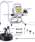 Pro Grade Airless Paint Sprayer Packing A Beefy 950W Motor And Blazing 3300 Psi Output for interior and exterior painting.