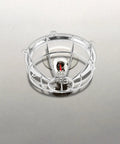 Heavy Duty Screw Mount Fire Sprinkler Guard Cage Shield with Impact Resistant Kickproof Cover installed on ceiling.