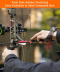 Archery Release Aid For Compound Bows With 360 Degree Rotating Trigger Wristband Adjustable Caliper In Use Outdoors