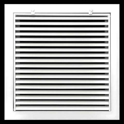 Aluminum Return Air Grille 24 By 24 Inches For 1 Inch Filters With Easy Airflow And Linear Bar Design Outer Dimensions 26 Point 5 Inches