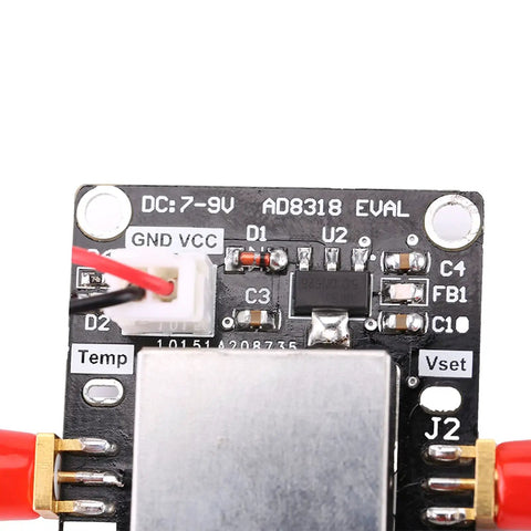 Close-up of AD8318 wideband demodulating logarithmic amplifier for RF monitoring 1 MHz to 8 GHz with 70 decibel dynamic range. 
