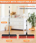 Beast Of A Heavy Duty Push Broom With 55 Inch Ergonomic Handle And 18 Inch Wide Head, Stiff Bristles For Patios, Driveways