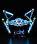 Premium USB Lighting Kit For Lego 75382 Interceptor Aircraft Model, Lighting Components Only, No Model Included, illuminated display