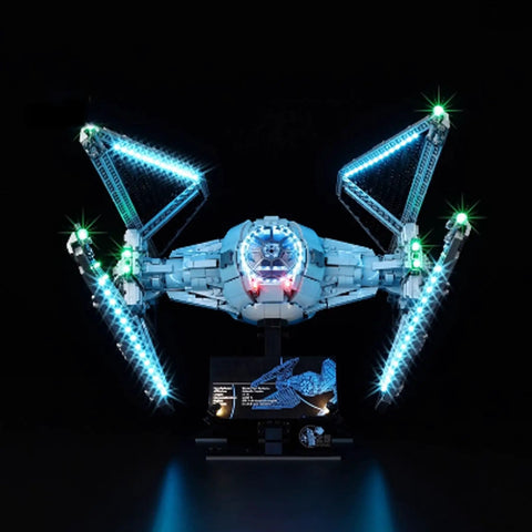 Premium USB Lighting Kit For Lego 75382 Interceptor Aircraft Model, Lighting Components Only, No Model Included, illuminated display