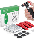CO2 Inflator Kit With Five 16g CO2 Cartridges Presta And Schrader Valve Compatible Portable Bike Tire Pump With Insulated Sleeve