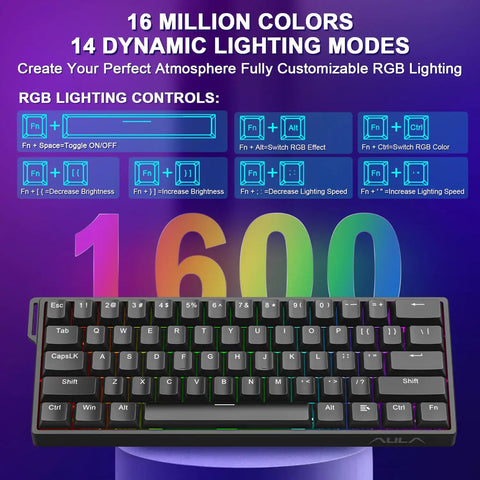 Slick Sixty Percent Wired Mechanical Keyboard Featuring Hall Effect Magnetic Switches With Adjustable Rapid Trigger Mode And An Insanely Fast 8000Hz Polling Rate Plus Hotswappable Pcb And Fully Customizable Rgb For Gamers Locked Into Dominant Gameplay with RGB lighting controls.
