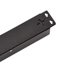Beefy Metal Surge Protector Power Strip With Mounting Brackets, 9 Outlets, 600 Joule Surge Protection, black metal housing