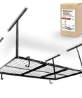 Overhead Garage Shelving Storage Rack Adjustable 3 ft by 6 ft Ceiling Organizer Shelf Space Saving Heavy Duty Mounted Garage Storage