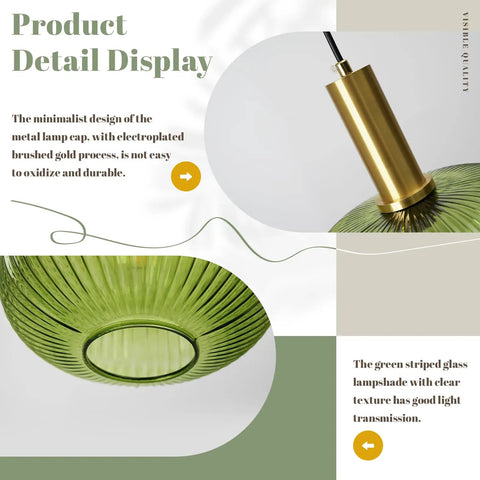 Green Glass Plug In Pendant Light With 15 Feet Cord Retro Vintage Black Hanging Ceiling Lamp For Kitchen Bedroom Living Room And Dining Room Easy To Install E26 Base Mid Century Modern Style Vibe
