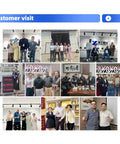 Customer visit photo collage showcasing diverse clients with thumbs up in various settings, emphasizing relationships and engagement.