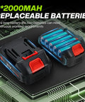 Electric Grease Gun 12,000 PSI Cordless Battery Powered Kit With 2x2.0Ah Batteries displayed on circuit board