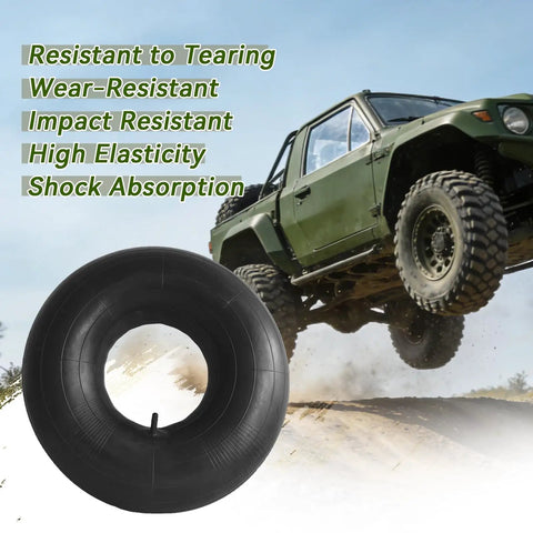 2-Pack 19x7-8 Inner Tubes With Straight Valve Stem For Lawn Tractors, Wheelbarrows, ATVs, Go Karts displayed with vehicle