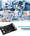 No Sweat 2080 V Slot Gantry Plate Kit 2 Pack Ready To Roll Build Featuring Slick Pom Pulley Wheels Integrated With Industrial Grade Precision Steel Bearings in a factory setting.