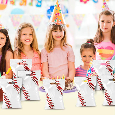 Baseball Party Gift Bags 50 Pack Dope Team Theme Favors For Birthday Celebrations near kids at a birthday party