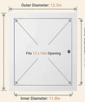 Rock Solid Aluminum Access Panel For Drywall 12 By 16 Inch with dimensions for hidden utility door installation.