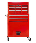 Red Heavy Duty 8 Drawer Rolling Tool Chest On Wheels With Locking Casters And Detachable Mobile Case For Garage And Workshop Organization