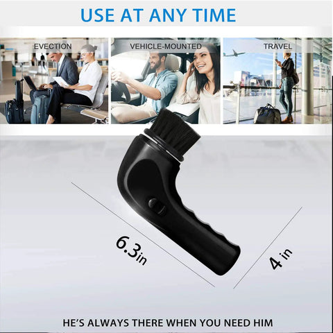 Portable Electric Shoe Polisher Brush For Rapid Shine And Fresh Kicks With Smooth Premium Leather Finish Hassle Free Auto Dust Extractor Kick Game Essentials, sleek design, 6.3 inches.