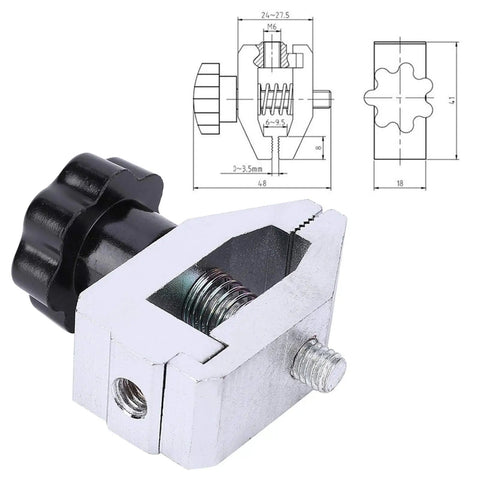 Push Pull Force Fixture With Edge Clamp And Stainless Steel Jaw Gauge Clamp Built Tough For Rubber Cable Paper Film And Electronic Component Testing Up To 500N Thrust Tension Meter For Tensile And Destructive Tests, stainless steel jaw clamp with dimensions