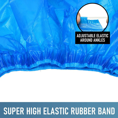 Close-up of Disposable Non Slip Shoe Covers Pack Of 100 For Indoor Use, showing adjustable elastic rubber band detail.