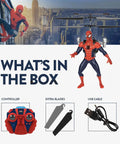 Spider Man Infrared RC Helicopter Jetpack Flying Figure With LED Lights Twin Rotors Action Phrases Marvel Licensed Hero Kit Contents