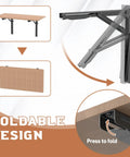 18 Inch Heavy Duty Wall Shelf Brackets Built Tough Rock Solid Collapsible Bracket Kit Supports 550 Lbs Foldable design shown in action.