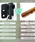 Comparison of Lock Down Your Gates With These Tough As Nails 2 Pack Flip Latch Gate Latches vs rusty iron latch.