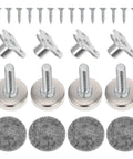Heavy Duty Adjustable Leveling Feet Set 10Pcs Screw On Table And Chair Levelers with screws, metal components, and felt pads