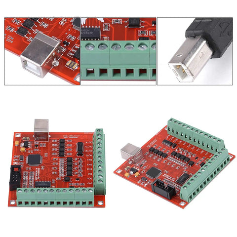 USB CNC Controller For 4 Axis Motion Control Card With Plug And Play USB Interface Board For Stepper Motor Drivers, 0 To 10V Analog Output Configurable To 0 To 5V, Isolated Interface To Cut Noise And Interference