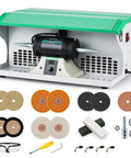Robust 1500W Jewelry Polishing Machine With Digital Display And Weighted Iron Base for jewelers with polishing pads and accessories.
