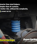 Close-up of installed Toyota Tacoma Rear SumoSprings Kit For 2024 2025 Bolt-On Load Leveling Springs replacing factory bump stops.
