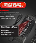 54.6V 2A Fast Electric Bike Charger For 48V Batteries That Keeps Your Ride Juiced Compatible With Lectric XP 2.0 3.0