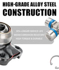 High-grade alloy steel Greaseable Beefy Heavy Duty Double Cardan Joint Kit 1310 Series 5 153X U Joint for Jeep Cherokee and Wrangler.
