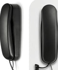 No Fuss Corded Landline Telephone packed with HD sound, showing black handset design for easy calling.