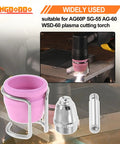 Plasma Cutter Consumables Kit with tips nozzles electrodes shield cups for CUT55 CUT60 LGK-60 WSD-60 SG-55 in use, 48-piece set
