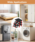 Heavy Duty Furniture Moving Tool Set With Roller Sliders For Easy Lift 360 Degrees Rotation Wheels Included Heavy Gloves To Move Sofas Washers And Fridges Up to 1100 Lbs Perfect For Home Reno Moves in various room setups.