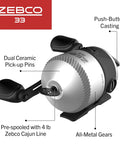 Go-To Micro Spincast Fishing Reel Size 10 with Changeable Right or Left Retrieve, Built-in Bite Alert, Durable All Metal Gears