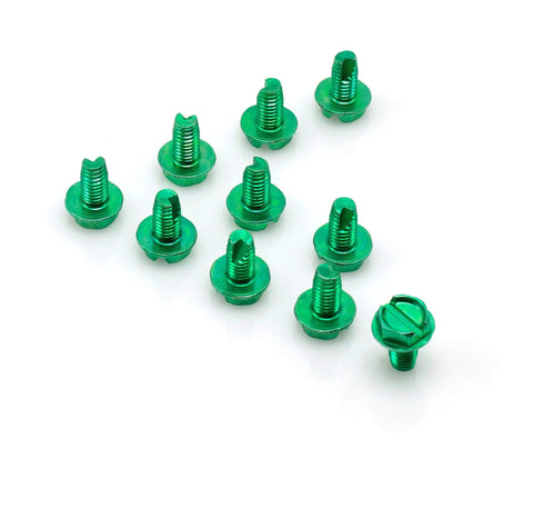 Heavy Duty 10 32 Self Tapping Ground Screws In Green With Hex And Flat Head Options Built From Corrosion Resistant Stainless Steel, 10 pieces