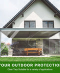 Straight Up Heavy Duty Clear Vinyl Tarp 3X6 Ft Transparent Waterproof Sheet used as a protective cover for outdoor patio.