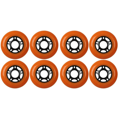 Outdoor Inline Skate Wheels 72mm 89A Orange Durable Asphalt Wheels For Smooth Outdoor Skating On Pavement Long Lasting Grippy Roller