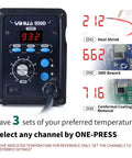 Pro Grade Digital Hot Air Rework Station With Fast Heat, 3 Memory Presets, Accurate Temperature Display for SMD Rework