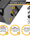 Winch Mounting Bracket Plate For Polaris RZR XP 1000 2024 2025 2026 Not For 2014 2023 Models Steel Features and Details