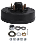 Top Shelf 10 Inch Heavy Duty Trailer Brake Hub Drum Assembly Built Tough For 3500 Lb Axles with hardware and bearings.