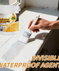 Applying Clear Water Based Roof Sealant Quick Dry Leak Patch Brush On Waterproof Film High Bond Repair For Multi Crack Protection And Weather Resistant Barrier System with brush