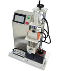 Dual Head Automatic Vacuum Capping Machine For Glass Jars Bottle Sealer with stainless steel design and touch panel for efficient sealing.
